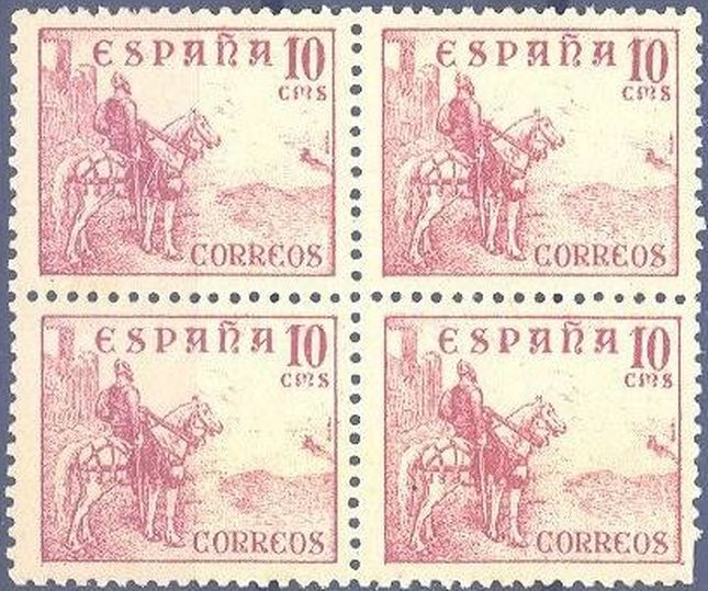 España 1949 1045 Sello ** B4 El Cid Rodrigo Diaz de Vivar 10c Sellos España Espana Timbres Espagne stamps Spain Briefmarken Spanien francobolli Spagna selos Espanha